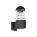 GLOBOSTAR® NEWI 01419 Μοντέρνο Φωτιστικό Τοίχου - Απλίκα με Ντουί 1 x E27 AC 220-240V IP20 - Μαύρο - Μ11 x Π17 x Υ25cm - Image 2