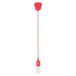 GLOBOSTAR® CABLITO 61551 Μοντέρνο Κρεμαστό Φωτιστικό Οροφής με Ντουί 1 x E27 AC 220-240V IP20 - Κόκκινο - Μ4 x Π4 x Υ110cm