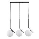 GLOBOSTAR® MONROE 00954 Μοντέρνο Κρεμαστό Φωτιστικό Οροφής με Ντουί 3 x E27 AC 220-240V IP20 - Μαύρο & Λευκό - Μ74 x Π25 x Υ50cm - Image 2