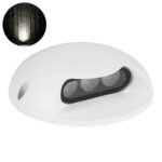 GLOBOSTAR® STEPLUNA 90620 Φωτιστικό Σκαλοπατιού / Διαδρόμου LED 3W 345lm 10° DC 24V Αδιάβροχο IP65 Φυσικό Λευκό 4500K Dimmable - Bridgelux SMD Chip - Λευκό Ματ - Μ12 x Π12 x Υ3cm - 3 Χρόνια Εγγύηση - Image 2