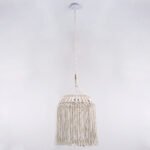 GLOBOSTAR® ALGERIA 36202 Μοντέρνο Κρεμαστό Φωτιστικό Οροφής με Ντουί 1 x E27 AC 220-240V IP20 - Μπεζ - Μ40 x Π40 x Υ50cm - Image 4