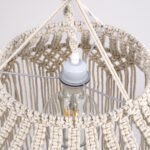 GLOBOSTAR® ALGERIA 36202 Μοντέρνο Κρεμαστό Φωτιστικό Οροφής με Ντουί 1 x E27 AC 220-240V IP20 - Μπεζ - Μ40 x Π40 x Υ50cm - Image 7