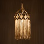 GLOBOSTAR® CONGO 36206 Boho Κρεμαστό Φωτιστικό Οροφής με Ντουί 1 x E27 AC 220-240V IP20 - Μπεζ - Μ30 x Π30 x Υ50cm - Image 3