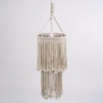 GLOBOSTAR® ZAMBIA 36208 Boho Κρεμαστό Φωτιστικό Οροφής με Ντουί 1 x E27 AC 220-240V IP20 - Μπεζ - Μ30 x Π30 x Υ60cm - Image 6