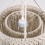 GLOBOSTAR® ZAMBIA 36208 Boho Κρεμαστό Φωτιστικό Οροφής με Ντουί 1 x E27 AC 220-240V IP20 - Μπεζ - Μ30 x Π30 x Υ60cm - Image 7