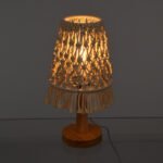 GLOBOSTAR® RWANDA 36210 Boho Επιτραπέζιο Φωτιστικό Πορτατίφ με Ντουί 1 x E27 AC 220-240V IP20 - Μπεζ & Καφέ - Μ15 x Π15 x Υ30cm - Image 3