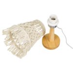 GLOBOSTAR® RWANDA 36210 Boho Επιτραπέζιο Φωτιστικό Πορτατίφ με Ντουί 1 x E27 AC 220-240V IP20 - Μπεζ & Καφέ - Μ15 x Π15 x Υ30cm - Image 8