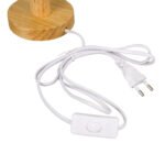 GLOBOSTAR® RWANDA 36210 Boho Επιτραπέζιο Φωτιστικό Πορτατίφ με Ντουί 1 x E27 AC 220-240V IP20 - Μπεζ & Καφέ - Μ15 x Π15 x Υ30cm - Image 9