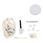 GLOBOSTAR® SHAQRA 36215 Μοντέρνο Κρεμαστό Φωτιστικό Οροφής με Ντουί 1 x E27 AC 220-240V IP20 - Μπεζ & Λευκό - Μ4 x Π4 x Υ110cm - Image 6