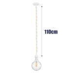 GLOBOSTAR® SHAQRA 36215 Μοντέρνο Κρεμαστό Φωτιστικό Οροφής με Ντουί 1 x E27 AC 220-240V IP20 - Μπεζ & Λευκό - Μ4 x Π4 x Υ110cm - Image 3