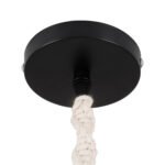 GLOBOSTAR® SHAQRA 36216 Μοντέρνο Κρεμαστό Φωτιστικό Οροφής με Ντουί 1 x E27 AC 220-240V IP20 - Μπεζ & Μαύρο - Μ4 x Π4 x Υ110cm - Image 4