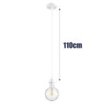 GLOBOSTAR® HANNA 36217 Boho Κρεμαστό Φωτιστικό Οροφής με Ντουί 1 x E27 AC 220-240V IP20 - Λευκό - Μ4 x Π4 x Υ110cm - Image 3