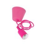GLOBOSTAR® CABLITO 61552 Μοντέρνο Κρεμαστό Φωτιστικό Οροφής με Ντουί 1 x E27 AC 220-240V IP20 - Ροζ - Μ4 x Π4 x Υ110cm - Image 5