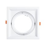 GLOBOSTAR® VITA 77852 Χωνευτή Κινούμενη Βάση για Σποτ AR111 για Ντουί GU10/GU5.3 IP20 - Λευκό - Μ18 x Π18 x Υ4.5cm / Q17.5 x 17.5cm - Image 2