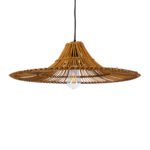 GLOBOSTAR® PALERMO 02310 Boho Κρεμαστό Φωτιστικό Οροφής με Ντουί 1 x E27 AC 220-240V IP20 - Καφέ - Μ60 x Π60 x Υ18cm - Image 2