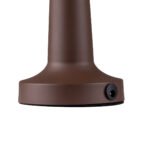 GloboStar® MOLLY 76519 Επαναφορτιζόμενο Επιτραπέζιο Φωτιστικό Πορτατίφ LED 1.5W 105lm 120° DC 5V IP44 Θερμό Λευκό 2700K Dimmable Καφέ Αλουμίνιο - Μ10 x Π10 x Υ23cm - 2 Xρόνια Εγγύηση - Image 6