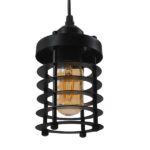 GLOBOSTAR® DARSEY 10001145 Vintage Κρεμαστό Φωτιστικό Οροφής με Ντουί 1 x E27 AC 220-240V IP20 - Μαύρο - Μ10 x Π10 x Υ25cm - Image 2