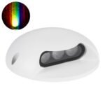 GLOBOSTAR® STEPLUNA 90621 Φωτιστικό Σκαλοπατιού / Διαδρόμου LED 6W 510lm 10° DC 24V Αδιάβροχο IP65 Πολύχρωμο RGB Dimmable DMX512 - Bridgelux SMD Chip - Λευκό Ματ - Μ12 x Π12 x Υ3cm - 3 Χρόνια Εγγύηση - Image 2