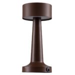 GloboStar® BELLA 76507 Επαναφορτιζόμενο Επιτραπέζιο Φωτιστικό Πορτατίφ LED 1.5W 105lm 120° DC 5V IP44 Θερμό Λευκό 2700K Dimmable Καφέ Αλουμίνιο - Μ9 x Π9 x Υ21cm - 2 Xρόνια Εγγύηση - Image 2