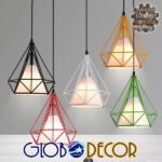 GLOBOSTAR® KAIRI 01619 Μοντέρνο Κρεμαστό Φωτιστικό Οροφής με Ντουί 1 x E27 AC 220-240V IP20 - Λευκό - Μ38 x Π38 x Υ39cm - Image 9