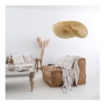 GLOBOSTAR® MEXICO 00719 Boho Κρεμαστό Φωτιστικό Οροφής με Ντουί 1 x E27 AC 220-240V IP20 - Μπεζ - Μ65 x Π46 x Υ30cm - Image 10