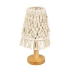 GLOBOSTAR® RWANDA 36210 Boho Επιτραπέζιο Φωτιστικό Πορτατίφ με Ντουί 1 x E27 AC 220-240V IP20 - Μπεζ & Καφέ - Μ15 x Π15 x Υ30cm - Image 2