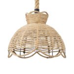 GLOBOSTAR® VENIER 01610 Boho Κρεμαστό Φωτιστικό Οροφής με Ντουί 1 x E27 AC 220-240V IP20 - Μπεζ - Μ35 x Π35 x Y26cm - Image 2