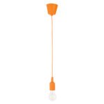 GLOBOSTAR® CABLITO 61554 Μοντέρνο Κρεμαστό Φωτιστικό Οροφής με Ντουί 1 x E27 AC 220-240V IP20 - Πορτοκαλί - Μ4 x Π4 x Υ110cm - Image 2