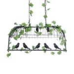 GLOBOSTAR® NEST 01646 Vintage Κρεμαστό Φωτιστικό Οροφής με Ντουί 3 x E27 AC 220-240V IP20 - Μαύρο & Πράσινο - Μ86 x Π38 x Y37cm - Image 2