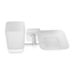Ποτηροθήκη & σαπουνοθήκη QUATTRO 4853 66 Λευκή ματ KARAG