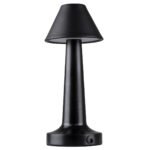 GloboStar® MOLLY 76515 Επαναφορτιζόμενο Επιτραπέζιο Φωτιστικό Πορτατίφ LED 1.5W 105lm 120° DC 5V IP44 Θερμό Λευκό 2700K Dimmable Μαύρο Αλουμίνιο - Μ10 x Π10 x Υ23cm - 2 Xρόνια Εγγύηση - Image 2