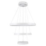 GLOBOSTAR® NEMESIS TRIO 61168-DECO Μοντέρνο Κρεμαστό Φωτιστικό Οροφής LED 100W 12123lm 360° AC 220-240V IP20 Ρυθμιζόμενο Λευκό CCT με Χειριστήριο από 2700K έως 6000K Dimmable - Lumileds SMD Chip - Λευκό Ματ - Μ60 x Π60 x Υ60cm - 3 Χρόνια Εγγύηση - Image 6