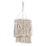 GLOBOSTAR® ALGERIA 36204 Boho Κρεμαστό Φωτιστικό Οροφής με Ντουί 1 x E27 AC 220-240V IP20 - Μπεζ - Μ30 x Π30 x Υ40cm - Image 2