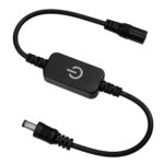 GLOBOSTAR® DIMMERANO 73304 Διακόπτης Αφής On/Off & Push Dimming με 1 x 5A 120W Κανάλι DC 12-24V 5A 120W Max IP20 - Μαύρο - Μ25 x Π2.3 x Υ1.1cm - 2 Χρόνια Εγγύηση - Image 2