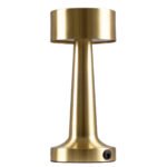 GloboStar® BELLA 76506 Επαναφορτιζόμενο Επιτραπέζιο Φωτιστικό Πορτατίφ LED 1.5W 105lm 120° DC 5V IP44 Θερμό Λευκό 2700K Dimmable Χρυσό Αλουμίνιο - Μ9 x Π9 x Υ21cm - 2 Xρόνια Εγγύηση - Image 2