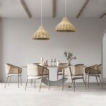 GLOBOSTAR® MAYOTTE 00724 Boho Κρεμαστό Φωτιστικό Οροφής με Ντουί 1 x E27 AC 220-240V IP20 - Μπεζ - Μ40 x Π40 x Υ28cm - Image 10