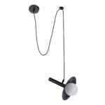 GLOBOSTAR® CELEST 00789 Μοντέρνο Κρεμαστό Φωτιστικό Οροφής με Ντουί 1 x G9 AC 220-240V IP20 - Μαύρο & Λευκό - Μ20 x Π20 x Υ26.5cm - Image 2