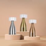 GloboStar® DOLLY 76470 Επαναφορτιζόμενο Επιτραπέζιο Φωτιστικό Πορτατίφ LED 1.5W 105lm 120° DC 5V IP44 CCT Ultra Θερμό 1500K - Φυσικό Λευκό 4500K - Ψυχρό Λευκό 6000K Dimmable Χρυσό & Λευκό Πλαστικό - Μ9 x Π9 x Υ21cm - 2 Χρόνια Εγγύηση - Image 12