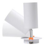 GLOBOSTAR® LEO 60351 Χωνευτό Κινούμενο Φωτιστικό Downlight Σποτ με Ντουί 1 x GU10 AC 220-240V IP20 - Λευκό Ματ - Μ9 x Π9 x Υ17cm / Q7cm - Image 3