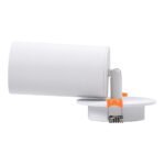 GLOBOSTAR® LEO 60351 Χωνευτό Κινούμενο Φωτιστικό Downlight Σποτ με Ντουί 1 x GU10 AC 220-240V IP20 - Λευκό Ματ - Μ9 x Π9 x Υ17cm / Q7cm - Image 4