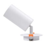 GLOBOSTAR® LEO 60351 Χωνευτό Κινούμενο Φωτιστικό Downlight Σποτ με Ντουί 1 x GU10 AC 220-240V IP20 - Λευκό Ματ - Μ9 x Π9 x Υ17cm / Q7cm - Image 5