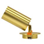 GLOBOSTAR® LEO 60352 Χωνευτό Κινούμενο Φωτιστικό Downlight Σποτ με Ντουί 1 x GU10 AC 220-240V IP20 - Χρυσό Πλατίνα - Μ9 x Π9 x Υ17cm / Q7cm - Image 5