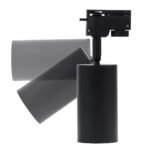 GLOBOSTAR® LEO 60353 Κινούμενο Φωτιστικό Σποτ Ράγας με Ντουί 1 x GU10 AC 220-240V IP20 - Μαύρο Ματ - Μ6 x Π6 x Υ19cm - Image 3