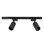 GLOBOSTAR® LEO 60354 Μοντέρνο Φωτιστικό Οροφής με Ντουί 2 x GU10 AC 220-240V IP20 - Μαύρο - Μ50.5 x Π6 x Υ20cm