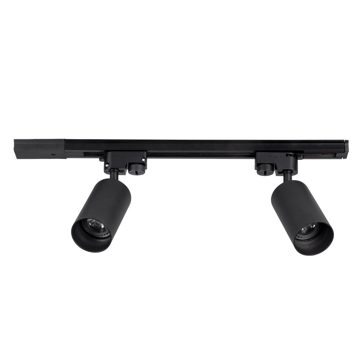 60354_0 GLOBOSTAR® LEO 60354 Μοντέρνο Φωτιστικό Οροφής με Ντουί 2 x GU10 AC 220-240V IP20 - Μαύρο - Μ50.5 x Π6 x Υ20cm - Image 1