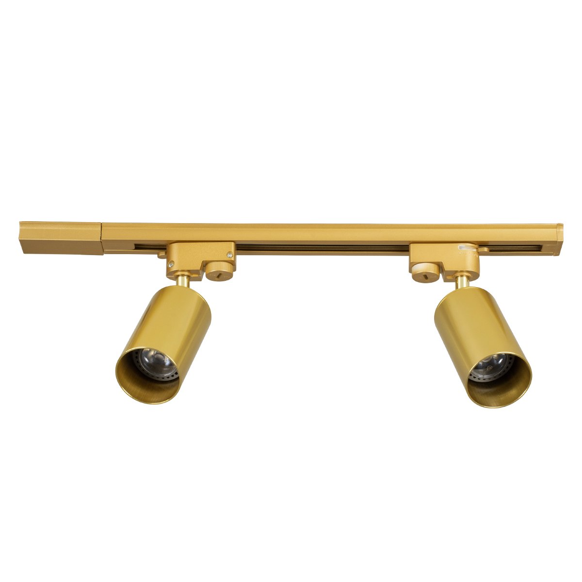 60358_0 GLOBOSTAR® LEO 60358 Μοντέρνο Φωτιστικό Οροφής με Ντουί 2 x GU10 AC 220-240V IP20 - Χρυσό Πλατίνα - Μ50.5 x Π6 x Υ20cm - Image 1