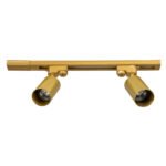 GLOBOSTAR® LEO 60358 Μοντέρνο Φωτιστικό Οροφής με Ντουί 2 x GU10 AC 220-240V IP20 - Χρυσό Πλατίνα - Μ50.5 x Π6 x Υ20cm - Image 4