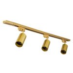 GLOBOSTAR® LEO 60359 Μοντέρνο Φωτιστικό Οροφής με Ντουί 3 x GU10 AC 220-240V IP20 - Χρυσό Πλατίνα - Μ100 x Π6 x Υ20cm - Image 5