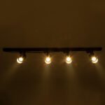 GLOBOSTAR® LEO 60360 Μοντέρνο Φωτιστικό Οροφής με Ντουί 4 x GU10 AC 220-240V IP20 - Χρυσό Πλατίνα - Μ100 x Π6 x Υ20cm - Image 3