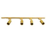 GLOBOSTAR® LEO 60360 Μοντέρνο Φωτιστικό Οροφής με Ντουί 4 x GU10 AC 220-240V IP20 - Χρυσό Πλατίνα - Μ100 x Π6 x Υ20cm - Image 4